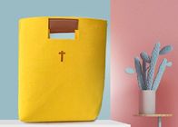 Minimalist Design Felt Handbag Comfortable Feeling With Leather Handle